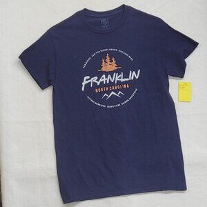 Brisco Bands Franklin NC Tee Sz S – Navy Cotton Graphic